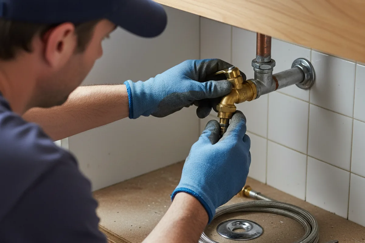 Shutoff valve and fitting work during Emergency Plumbing in Elsberry